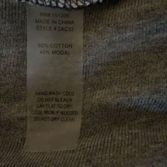 Soft Surroundings Navy & White Striped Tunic Length Hoodie - M - Picture 5 of 6